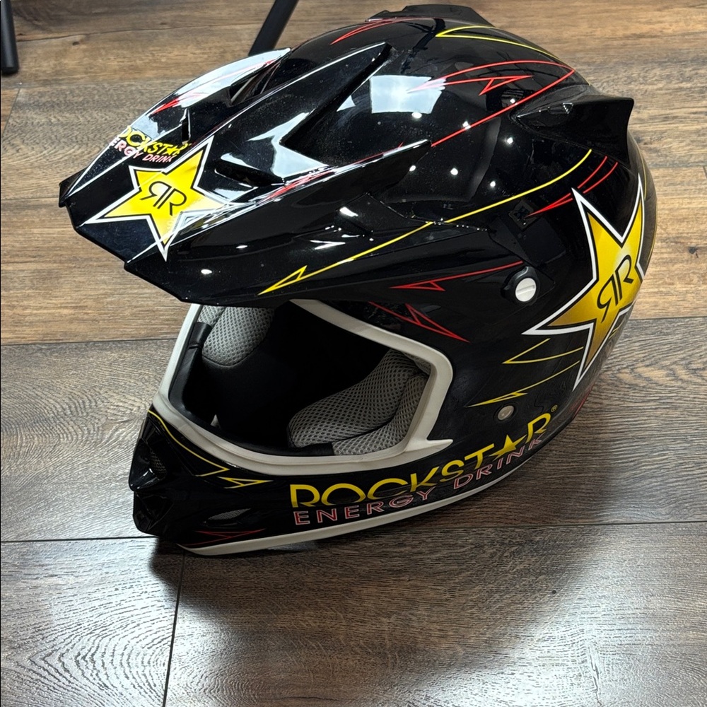 Rockstar Energy Drink Black Helmet like New never used!